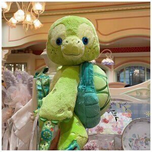 DISNEY PARKS OLU PLUSH BACKPACK 13" ADJUSTABLE OLU PRINT SATIN STRAPS SOFT CUTE